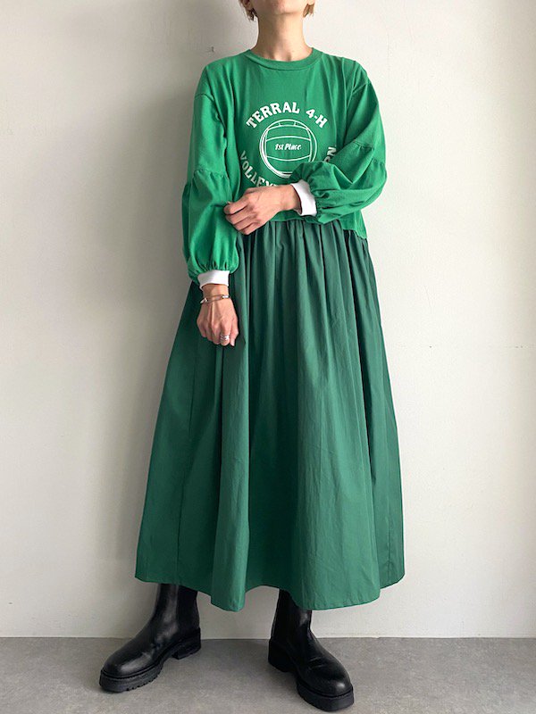 Remake  loose cotton  dress  / ᥤ롼󥰥ԡ (GRN)