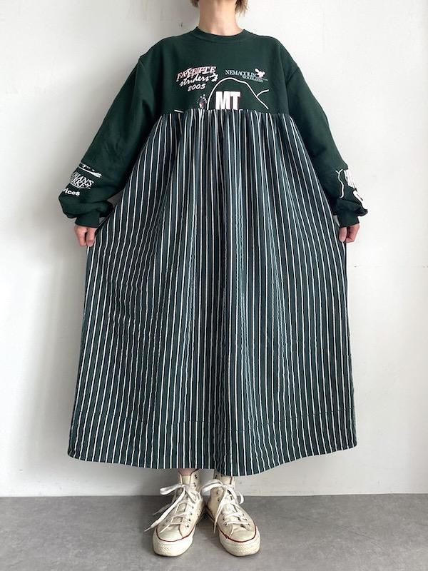 エスキ　リメイク　eski ロングワンピース LIP SERVICE（リップサービス）｜ ジャケットプリーツロング