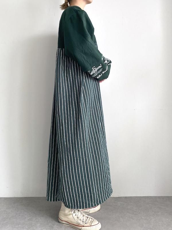 Remake long sweat dress / リメイクスウェットロングワンピース Remake long sweat dress / リメイクスウェットロングワンピース