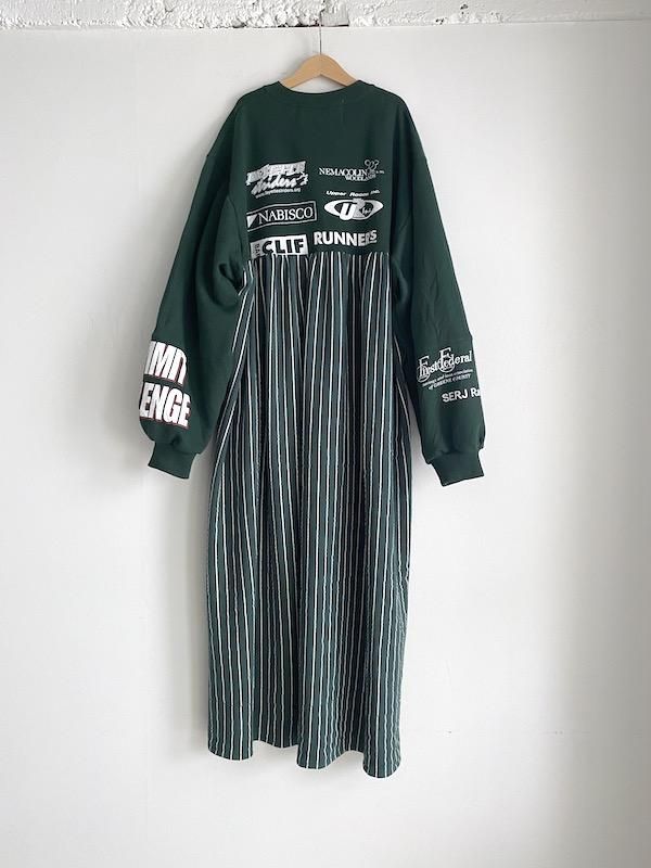Remake long sweat dress / リメイクスウェットロングワンピース