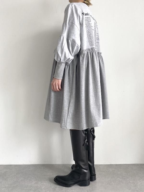 【美品】DerecLam 膝丈ワンピース Remake medium dress / リメイク 膝丈ワンピース(gry) - KICI