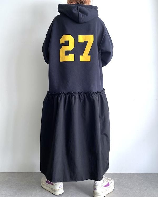 Remake long parka nylon dress / リメイク ナイロンパーカー