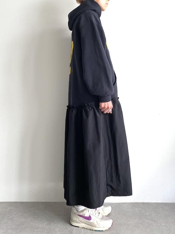 Remake long parka dress / リメイクパーカーワンピース (D.GRN