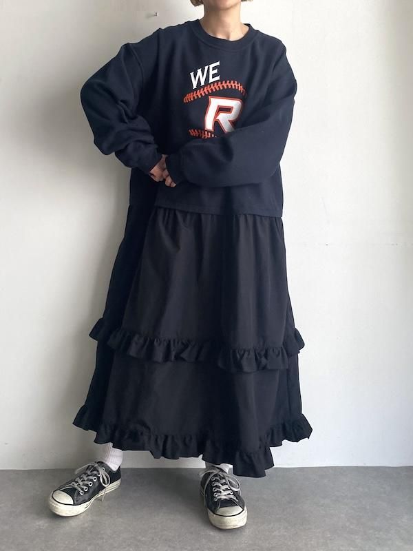 Remake frill sweat dress / リメイクフリルスウェット