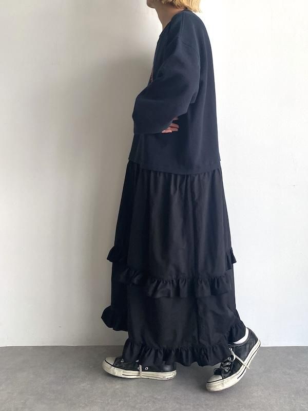 Remake frill sweat dress / リメイクフリルスウェット