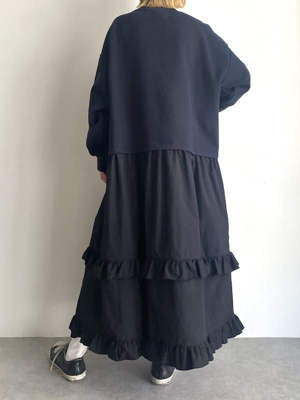 ブランド古着　UNDERCOVER 異素材切り替えスウェットワンピース 中古・古着通販】UNDERCOVER (アンダーカバー) サテンパッチ