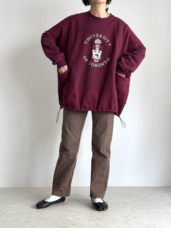 Remake   drawstring sweat widetops  / ᥤ դ磻ɥå (maroon)