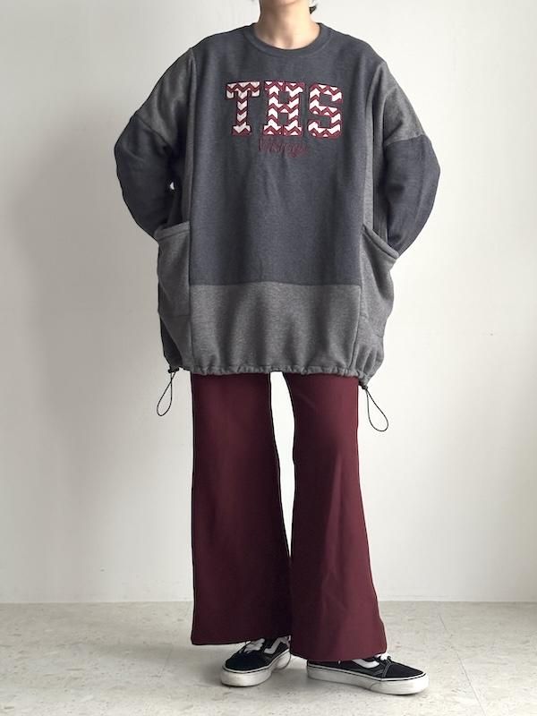 Remake   drawstring sweat widetops  / ᥤ դ磻ɥå (D.GY/THS)