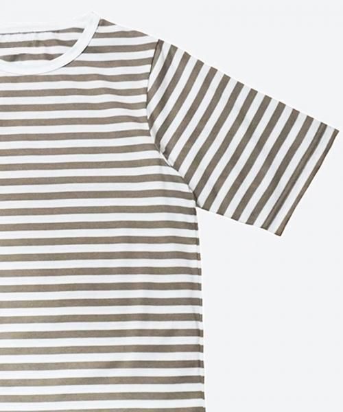 10mm stripe half-length  sleeve tee  ( ashuhari )<img class='new_mark_img2' src='https://img.shop-pro.jp/img/new/icons59.gif' style='border:none;display:inline;margin:0px;padding:0px;width:auto;' />