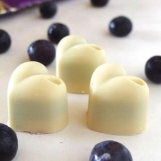 白砂糖不使用♪オーガニックホワイトチョコ100%使用ミニチョコ<綾ブルーベリー>(4個入り)