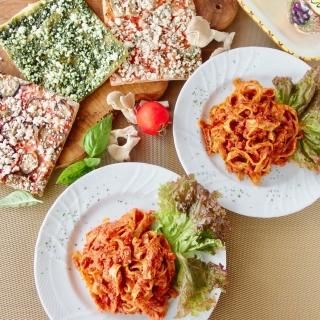 無添加パスタ&有機野菜の天然酵母ピザセット<パスタ2食、ピザ3食入>