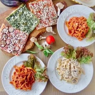 無添加パスタ&有機野菜の天然酵母ピザセット<パスタ3食、ピザ3食入>