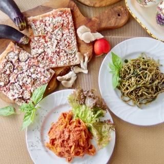 冷製パスタ&有機野菜の天然酵母ピザセット<パスタ2食、ピザ2食入>