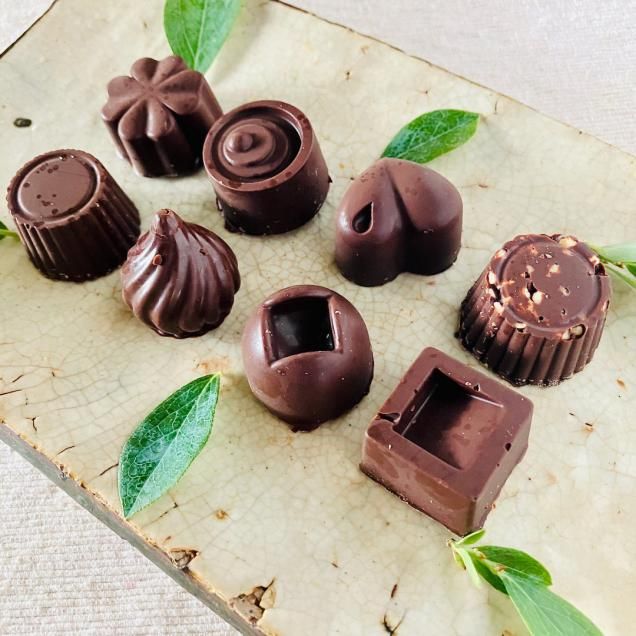 オーガニックビターチョコ詰合わせ<8個>白砂糖不使用♪