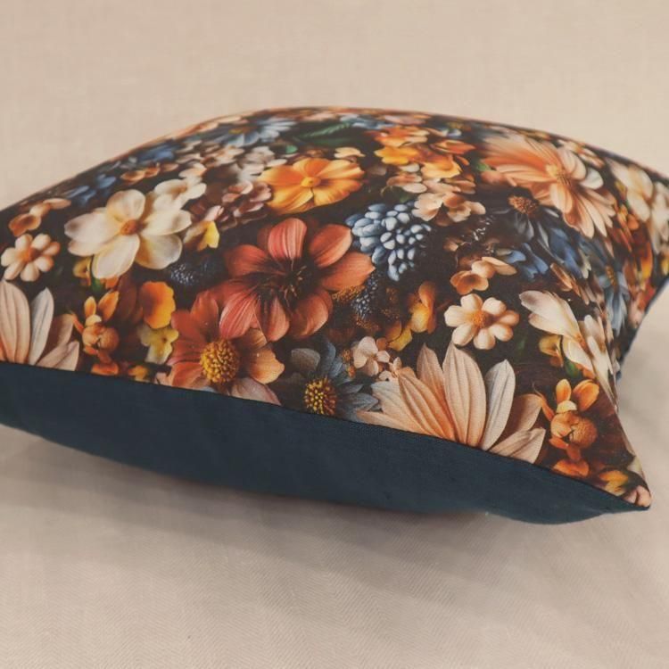花モチーフ クッション 45cm Amazon.co.jp: クッションカバー ガーデンクロシェット 45×45cm