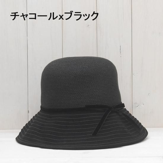 ItalianHatCompany グログランリボンクロッシェ ペーパーブレードxコットングログランリボン ソフトコンビ
