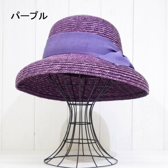 細麦ストローハット カサブランカ カラー