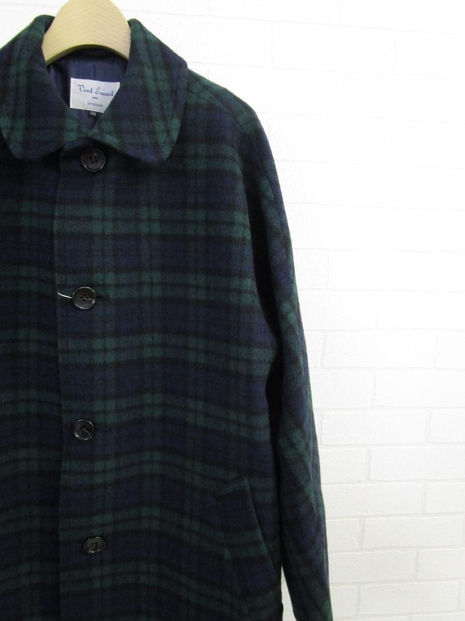 Le minor - タータンチェックロングコート - Sheth Online Store