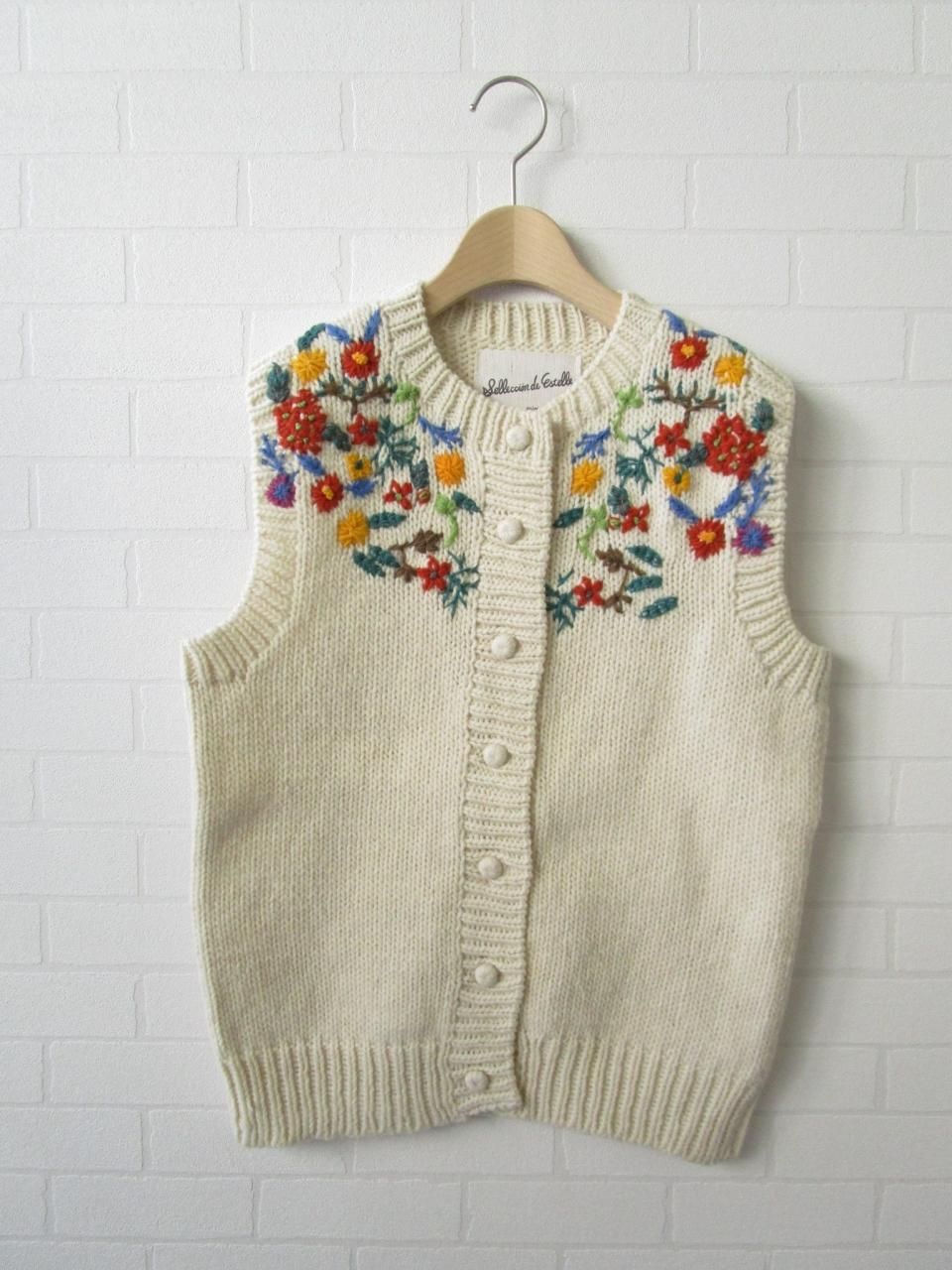 estelle - 花刺繍ベスト - Sheth Online Store - シスオンライン estelle - 花刺繍ベスト - Sheth Online Store - シスオンライン