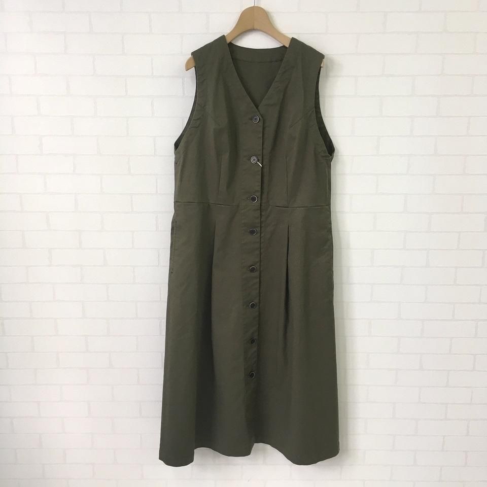 SARAHWEAR - チノストレッチ ベルト付ジャンパースカート SARAHWEAR - チノストレッチ ベルト付ジャンパースカート