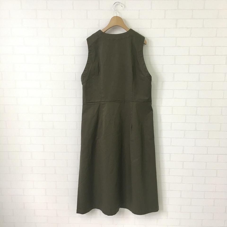 SARAHWEAR - チノストレッチ ベルト付ジャンパースカート SARAHWEAR - チノストレッチ ベルト付ジャンパースカート
