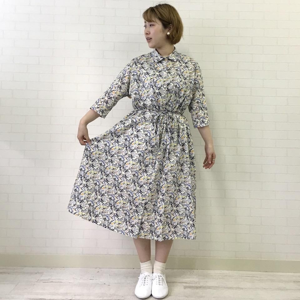 Parkes ウエストベルト7分袖シャツワンピース リバティコレクション Sheth Online Store シスオンラインストア Parkes ウエストベルト7分袖シャツワンピース リバティコレクション Sheth Online Store シスオンラインストア