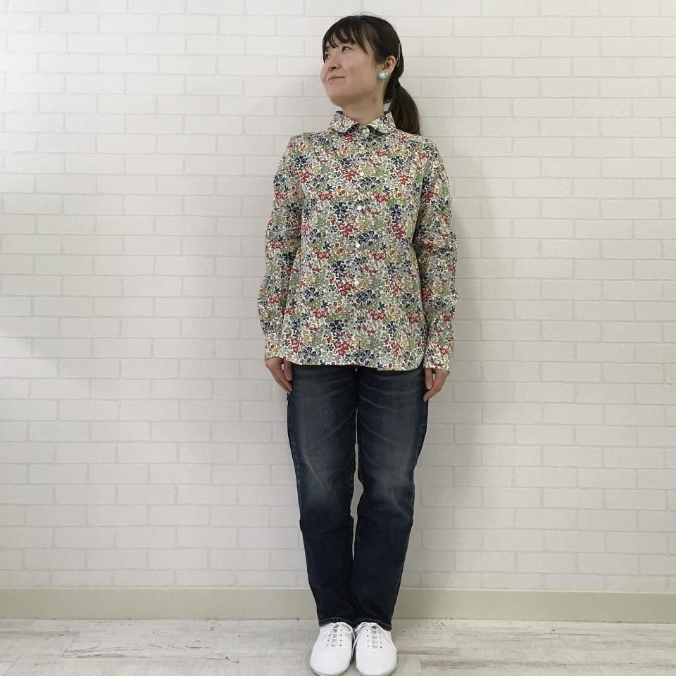 Parkes - 丸衿ヨークギャザーブラウス（リバティコレクション