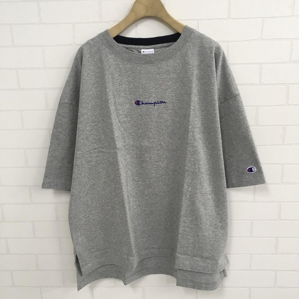 Champion - スクリプトロゴ ドロップショルダーTシャツ (CW-Q301