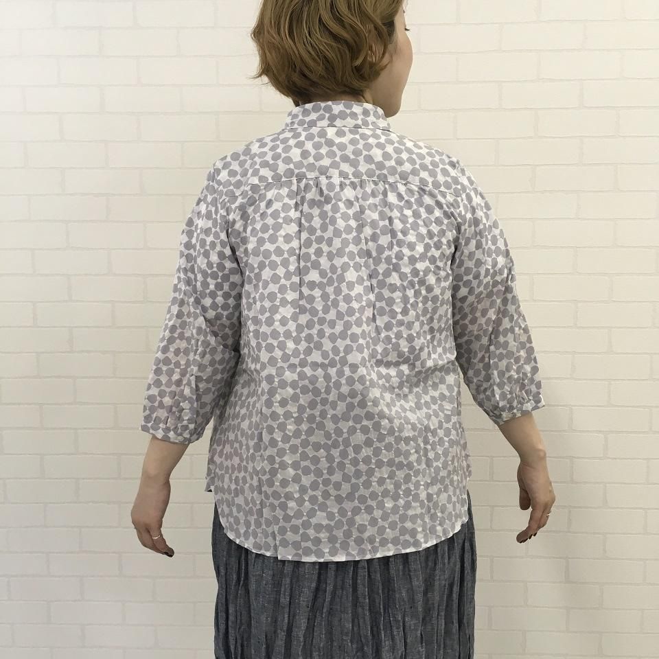Parkes ドットプリント７分袖シャツ 楽天市場】【sold out】Parkes（パークス) ドットプリントシャツ