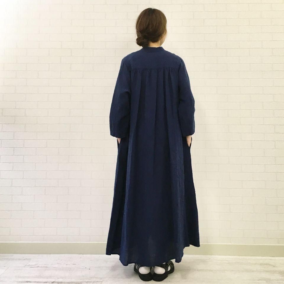 sarahwear サラウェア ★ リネン100％ デニムワンピース 日本製 sarahwear サラウェア ☆ リネン100％ デニムワンピース 日本製