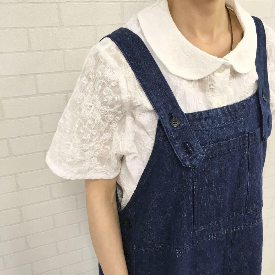 SARAHWEAR - インディゴリネンサロペットスカート C4206 - Sheth