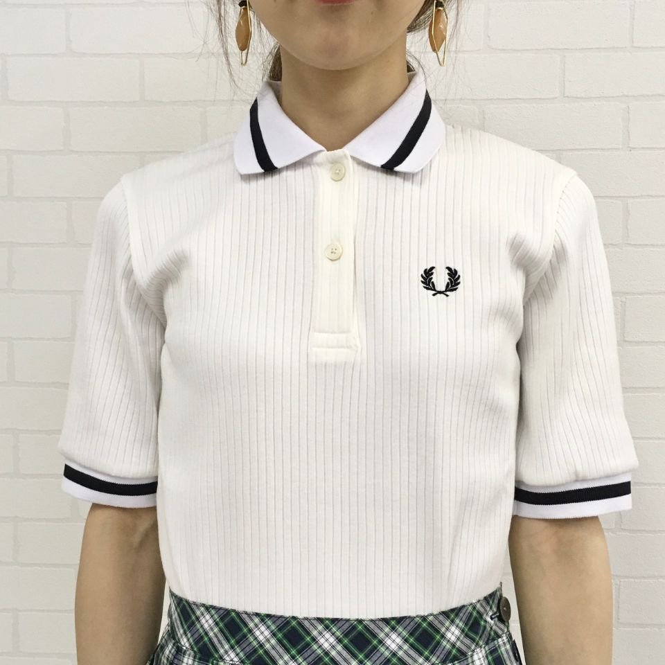 fred perry リブトップス