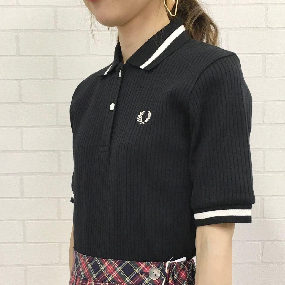 fred perry リブトップス