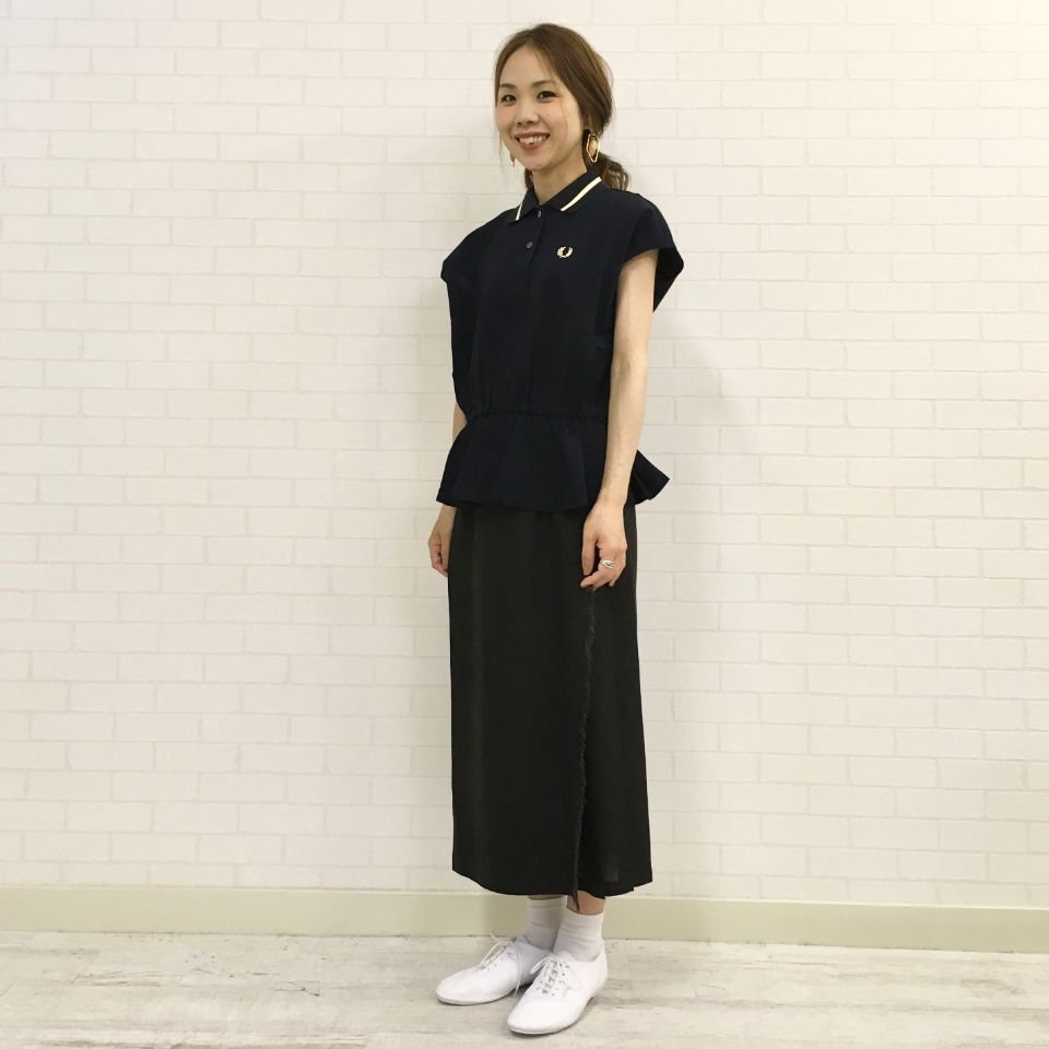 FRED PERRY - Waist Gathered Pique Shirt ウエストギャザーポロシャツ 