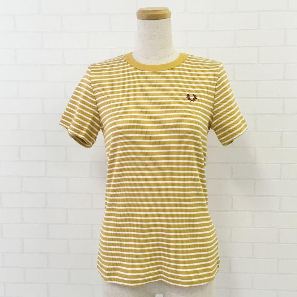 希少 Fred Perry ボーダーポロシャツ グリーンイエローホワイト 希少 Fred Perry ボーダーポロシャツ グリーンイエローホワイト
