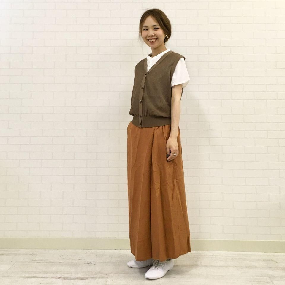 和紙ニットベスト 新品未使用】Loungedress 和紙ニットベスト ベージュ