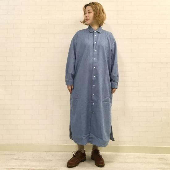 THE NORTH FACE PURPLE LABEL - Light Denim ShirtDress NTW3069N) 谷