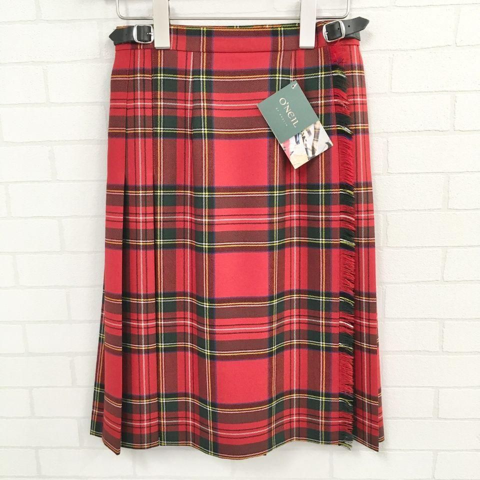 O'neil of Dublin - 両脇ベルト 後プリーツスカート （定番：59cm丈