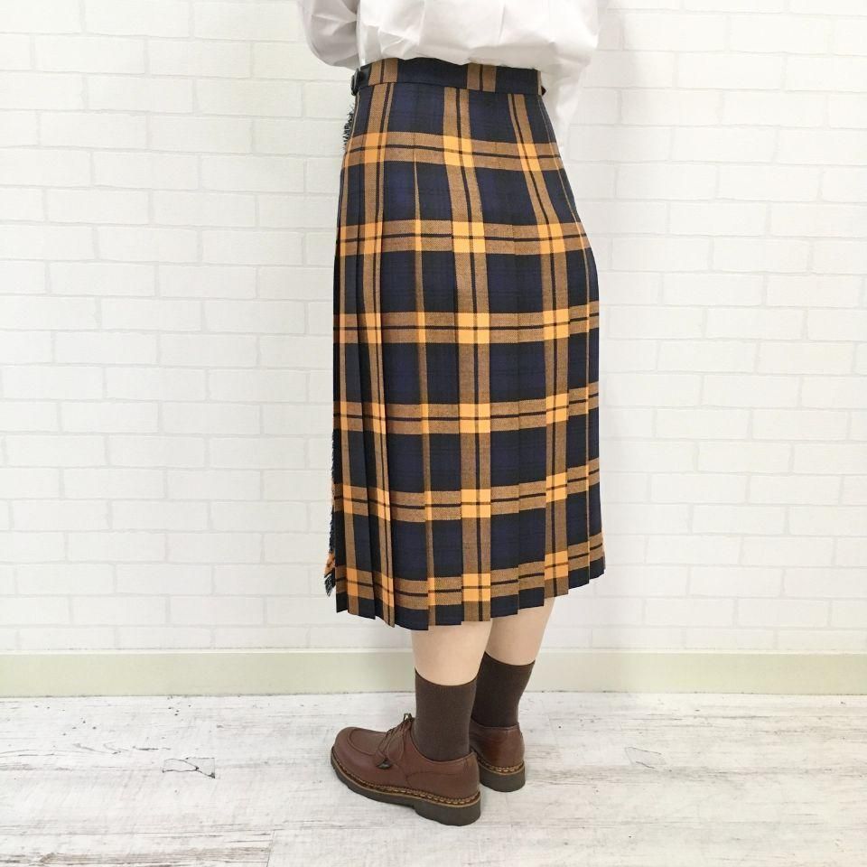 O'neil of Dublin - 両脇ベルト 後プリーツスカート （定番：67cm丈