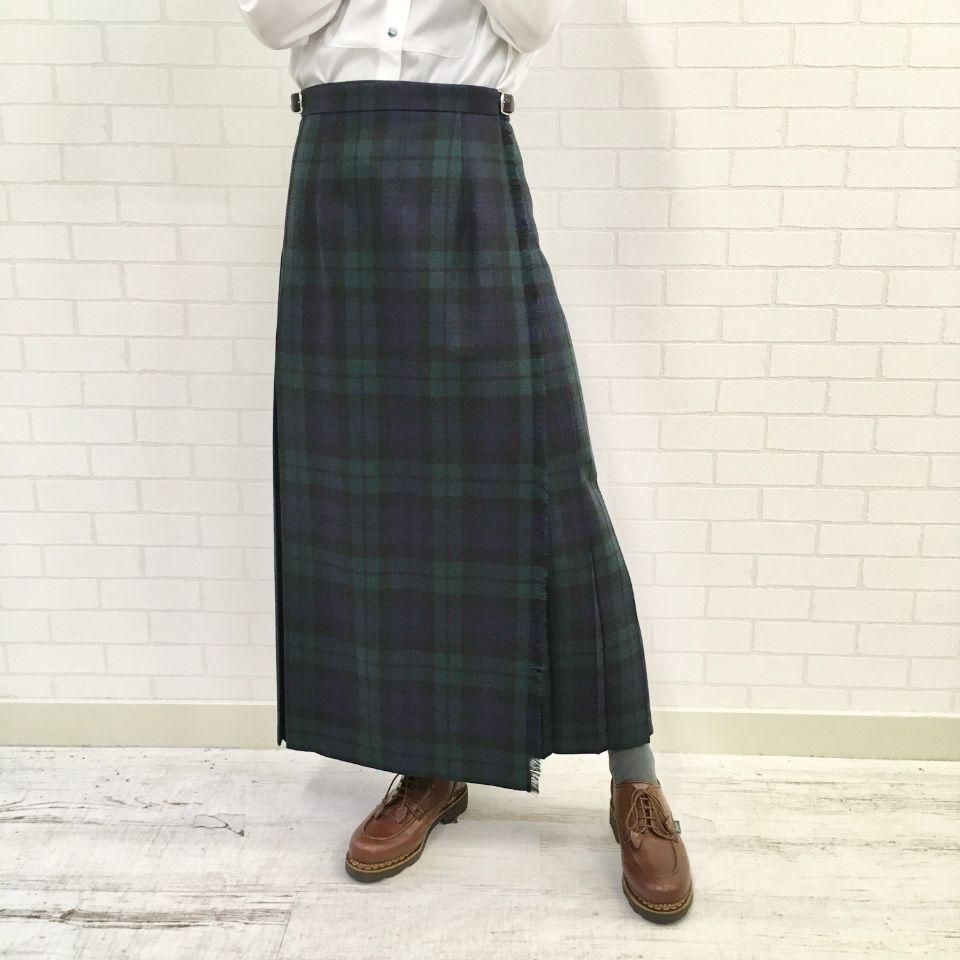 O'neil of Dublin - 両脇ベルト 後プリーツスカート (定番 O'neil of Dublin - 両脇ベルト 後プリーツスカート (定番