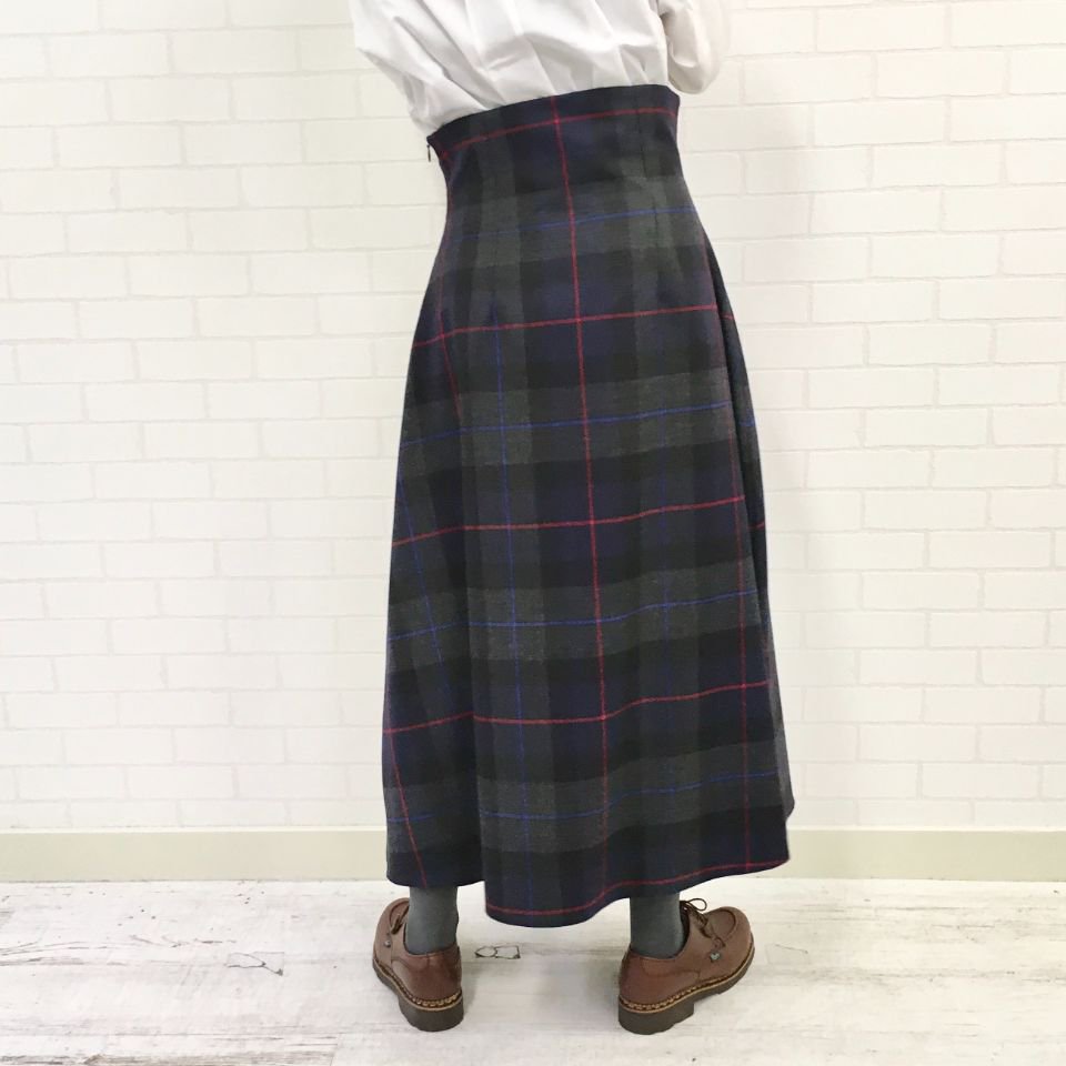 O'neil of Dublin - 左2本ベルト ハイウエストAラインスカート 