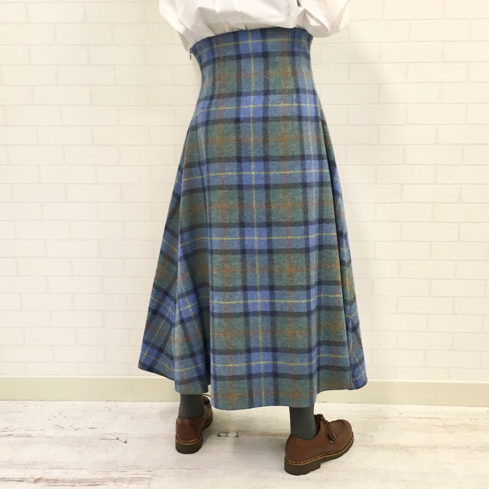 O'neil of Dublin - 左2本ベルト ハイウエストAラインスカート 