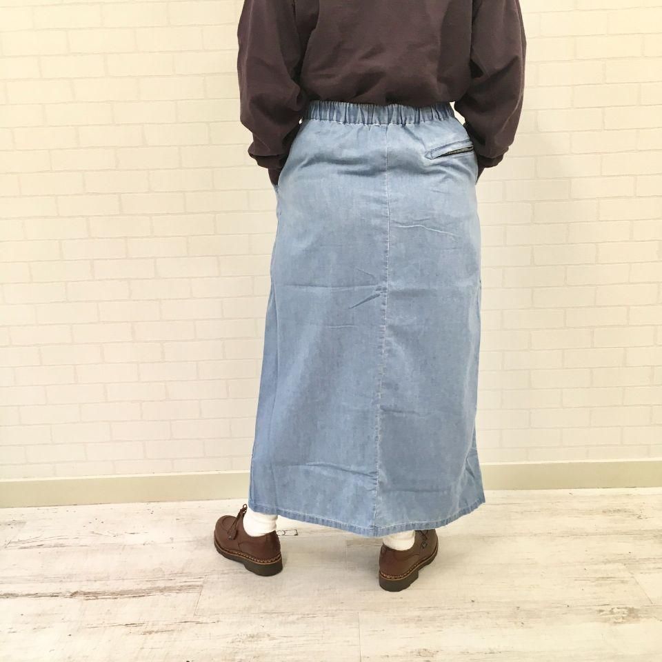 THE NORTH FACE PURPLE LABEL - Light Denim Wrap Skirt