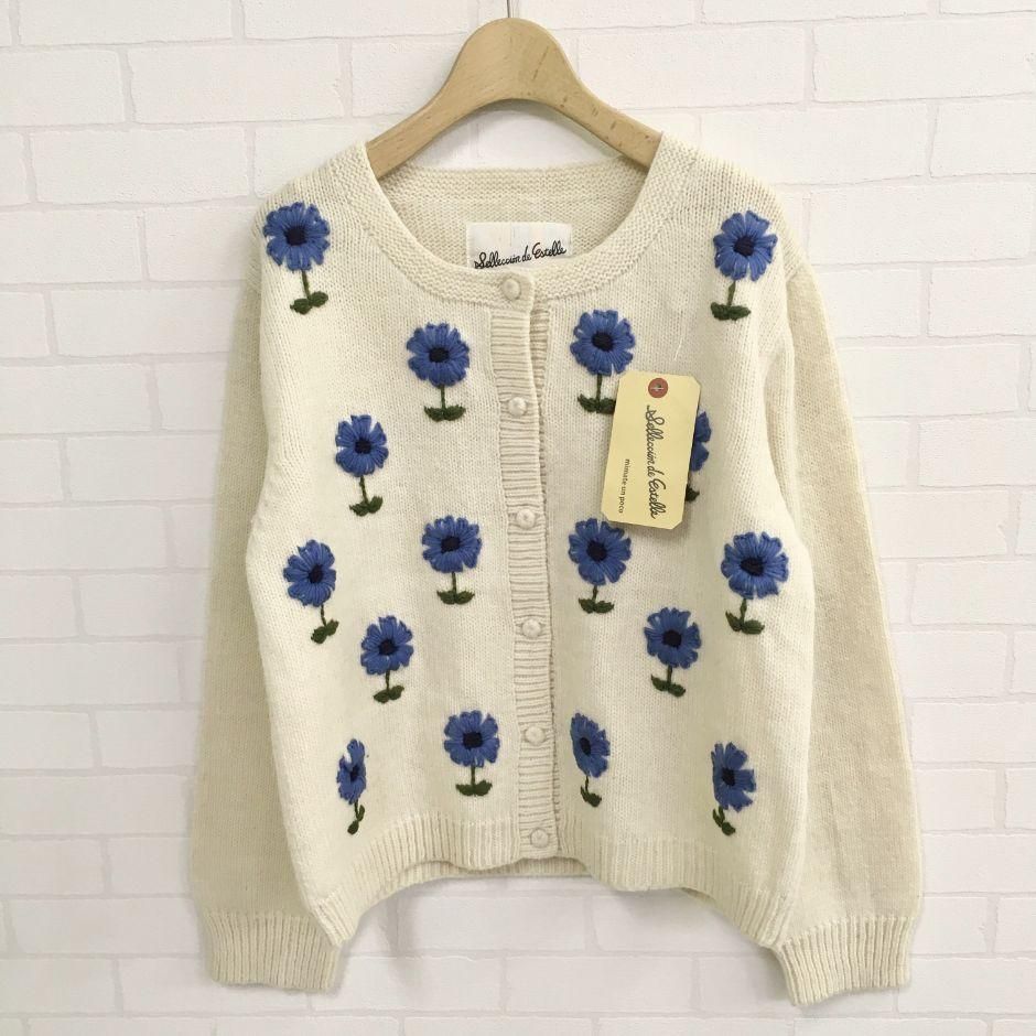 estelle - 花刺繍のカーディガン - Sheth Online Store - シス estelle - 花刺繍のカーディガン - Sheth Online Store - シス