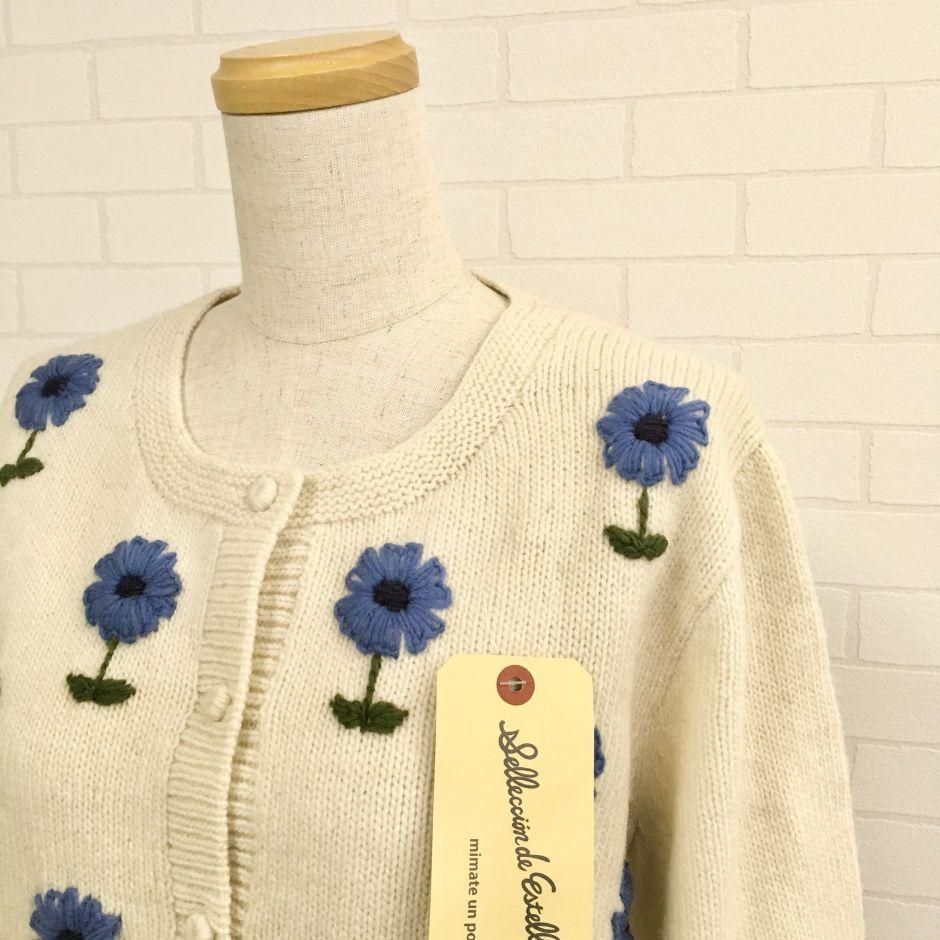 estelle - 花刺繍のカーディガン - Sheth Online Store - シス estelle - 花刺繍のカーディガン - Sheth Online Store - シス