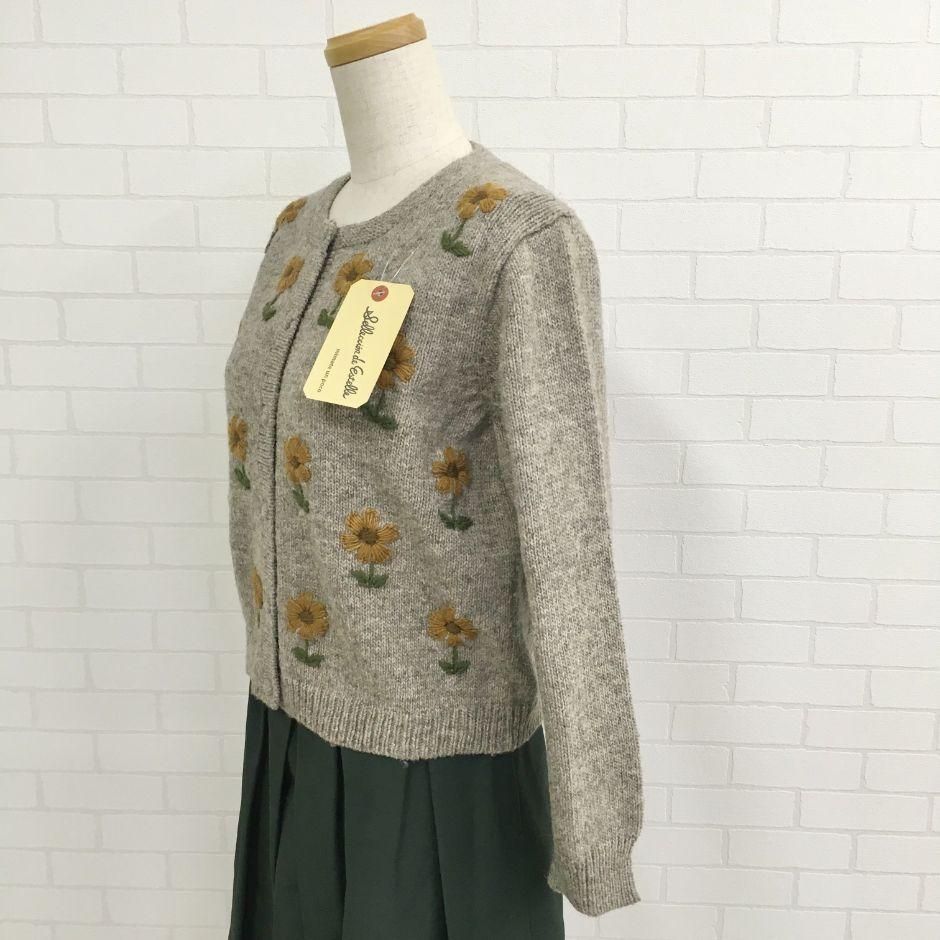 estelle - 花刺繍のカーディガン - Sheth Online Store - シス estelle - 花刺繍のカーディガン - Sheth Online Store - シス