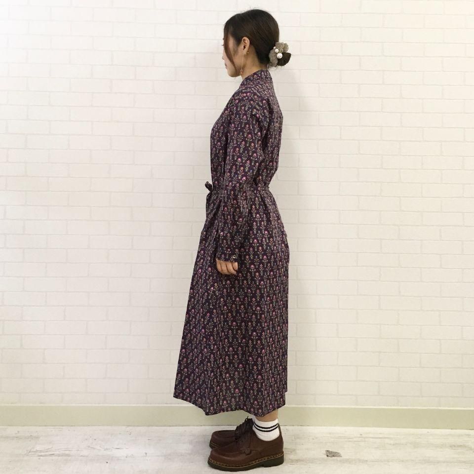 Parkes - ウエストリボン付のシャツワンピース（リバティコレクション