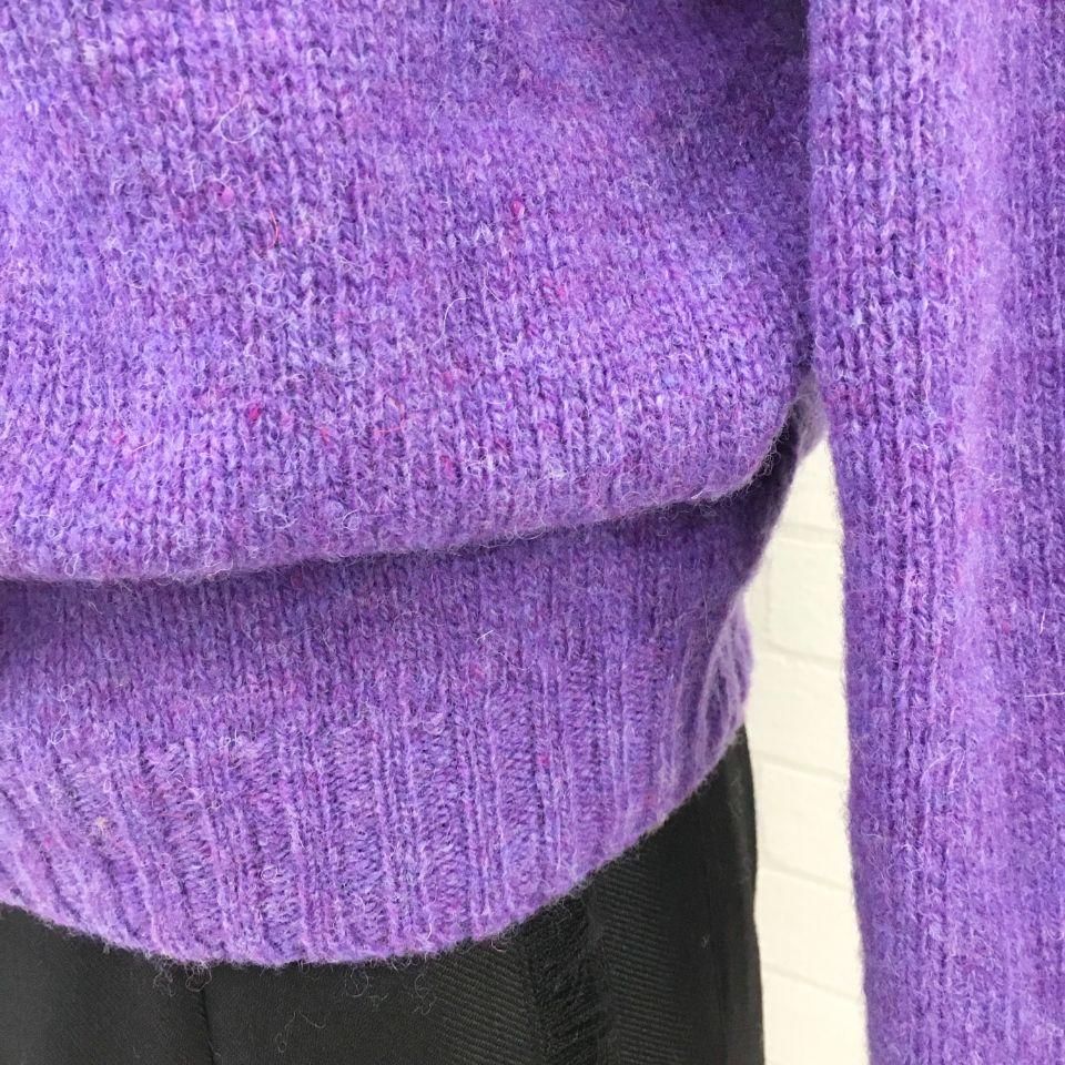シェットランドクルーネック HEATHER ORCHID／Harley of