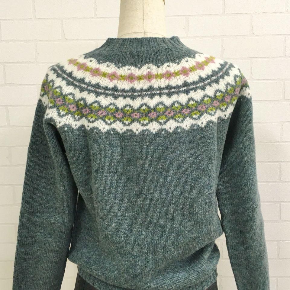 Harley of scotland - シェットランドウール フェアアイル柄プル