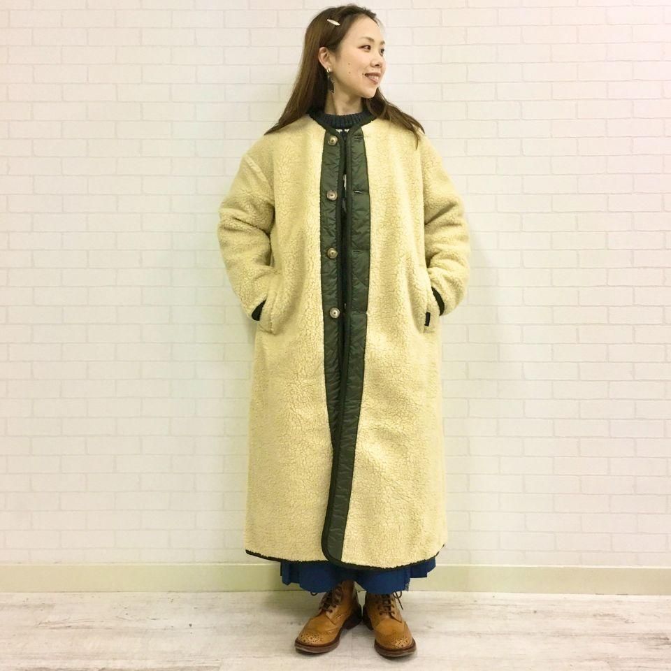 LAVENHAM ラベンハム シェルパロングコート 36 - ロングコート LAVENHAM ラベンハム シェルパロングコート 36